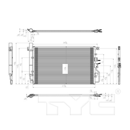 Tyc Products Tyc A/C Condenser, 3789 3789